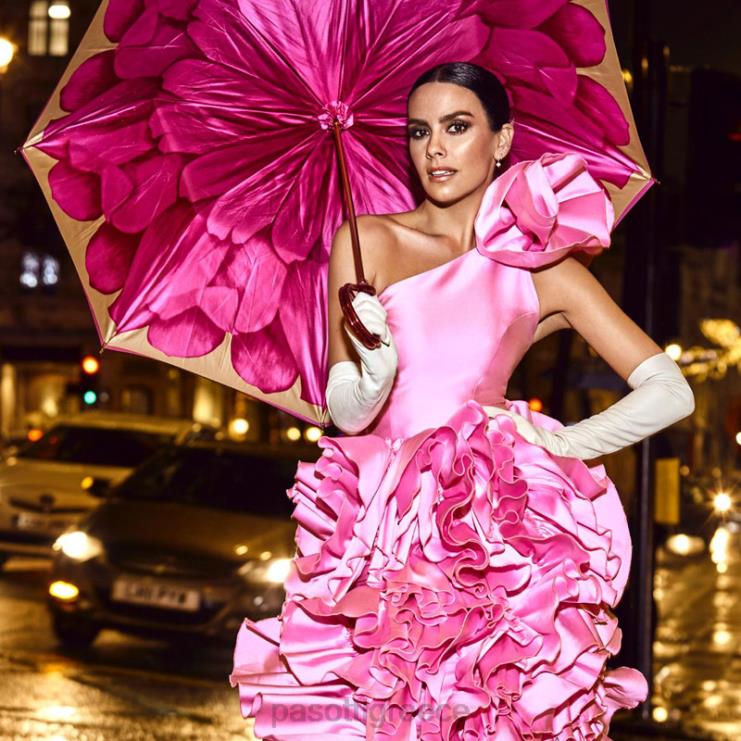 ομπρέλα | PASOTTI 189 21065-30 a - ομπρέλα φούξια ντάλια διπλό πανί 2N6B8377 γυναίκες